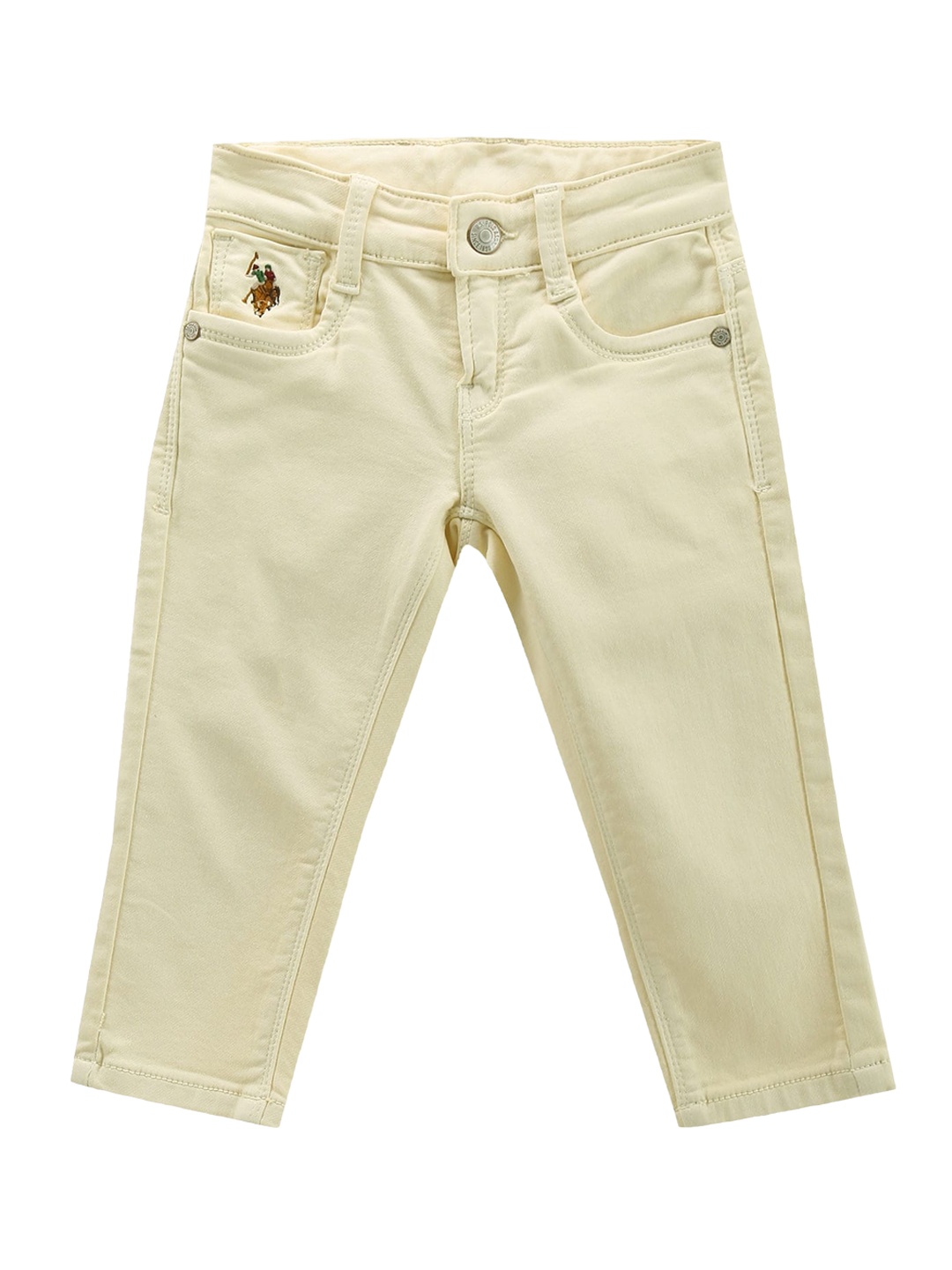 

U.S. Polo Assn. Kids Boys Classic Slim Fit Clean Look Stretchable Jeans, White