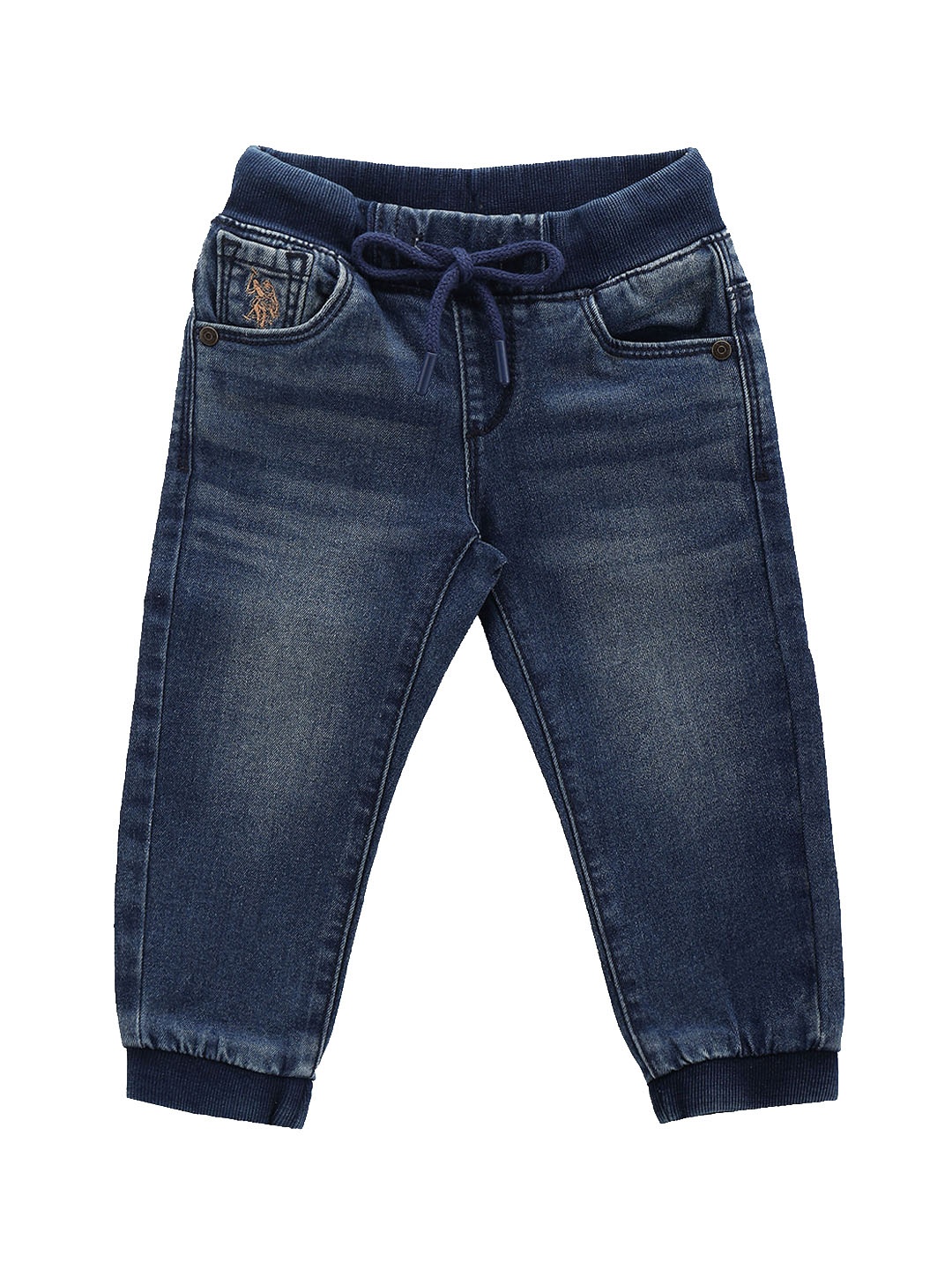 

U.S. Polo Assn. Kids Boys Classic Slim Fit Light Fade Clean Look Stretchable Jeans, Blue