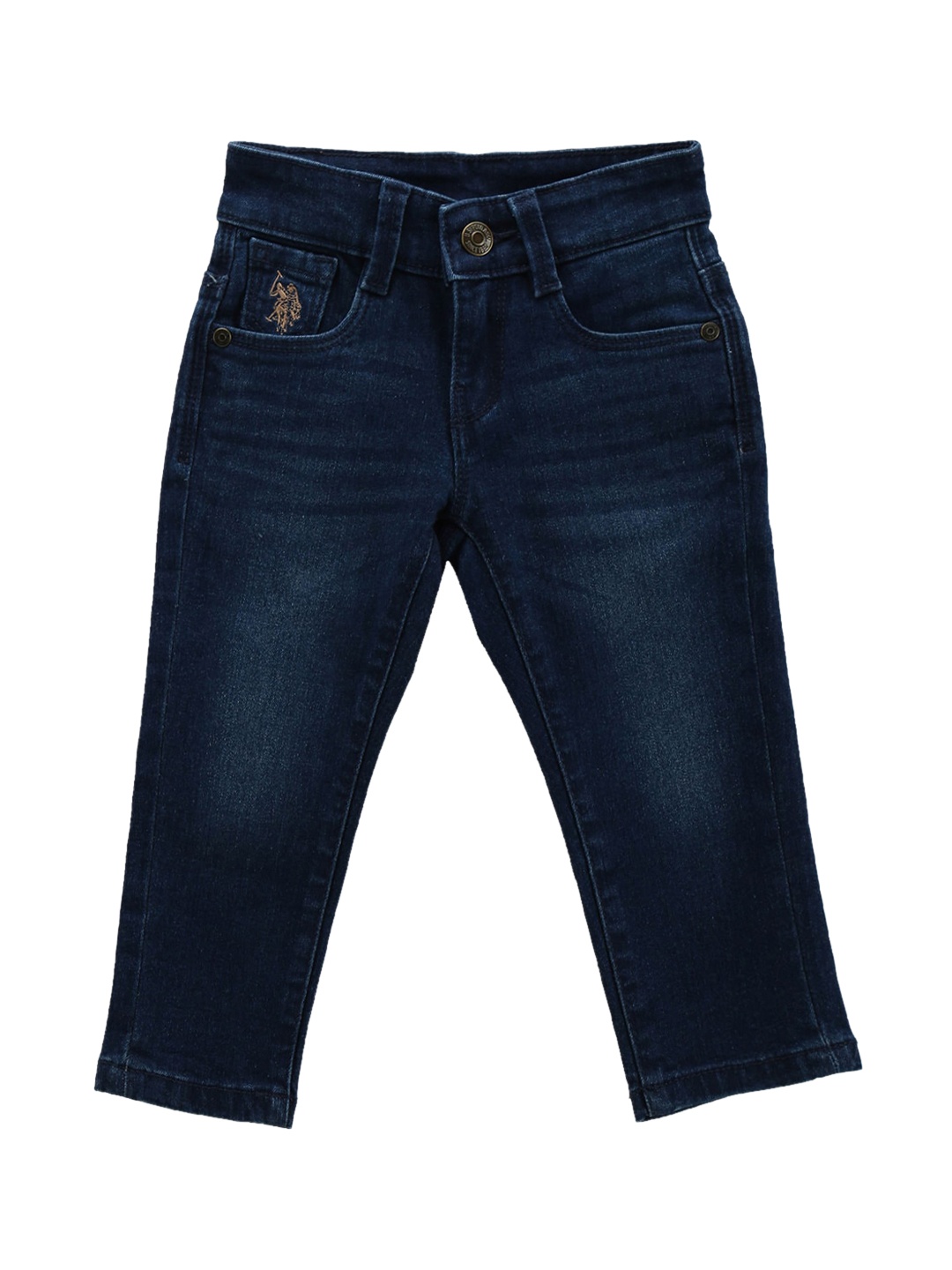 

U.S. Polo Assn. Kids Boys Classic Slim Fit Light Fade Clean Look Stretchable Jeans, Blue