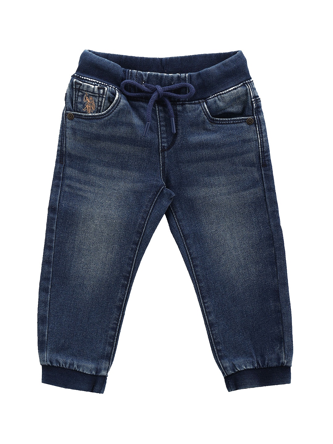 

U.S. Polo Assn. Kids Boys Classic Slim Fit Light Fade Stretchable Jeans, Blue