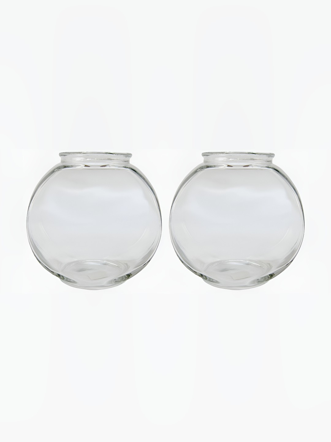 

Afast Transparent 2 Pieces Glass Fish Pot Decorative Bowls
