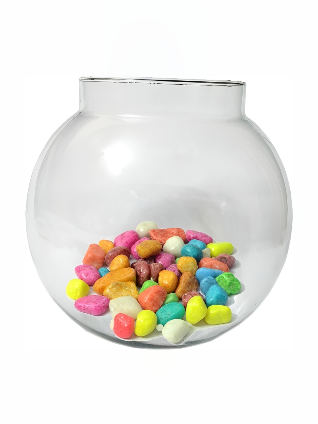 

Afast Transparent Round Glass Fish Pot Decorative Fish Pot With Stones