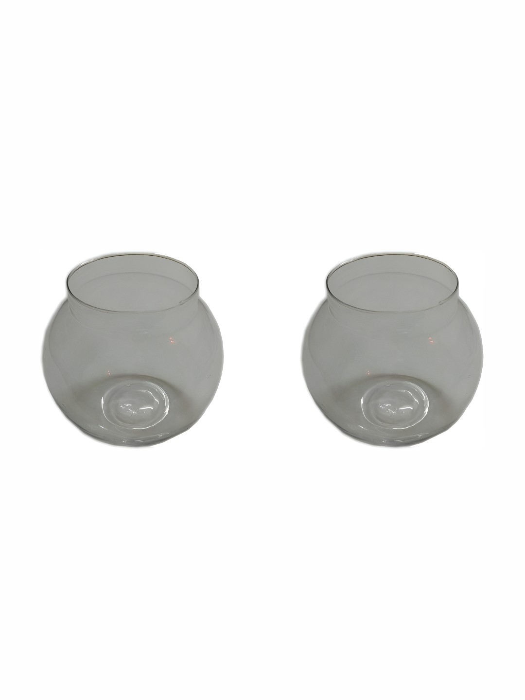 

Afast Transparent 2 Pieces Glass Fish Pot Decorative Bowls