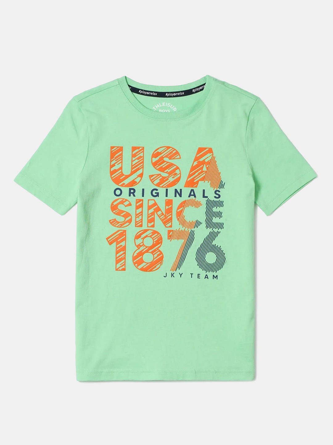 

Jockey Boys Super Combed Cotton Printed Tshirt-AB23, Green