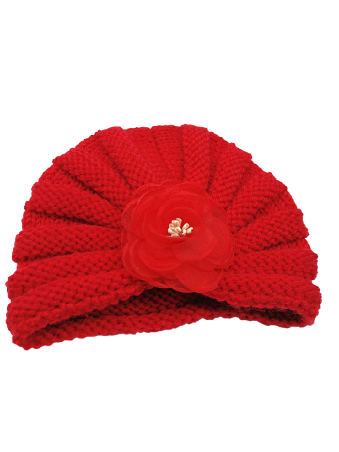 

SYGA Kids Self Design Woollen Beanie, Red