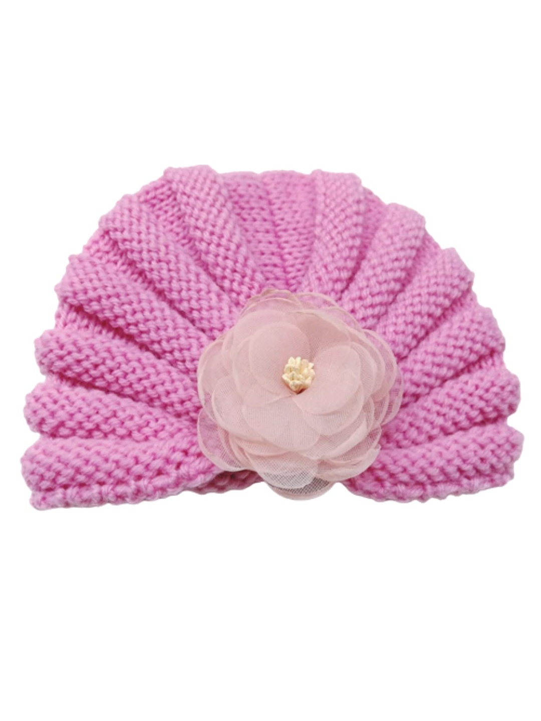 

SYGA Kids Self Design Woollen Beanie, Pink
