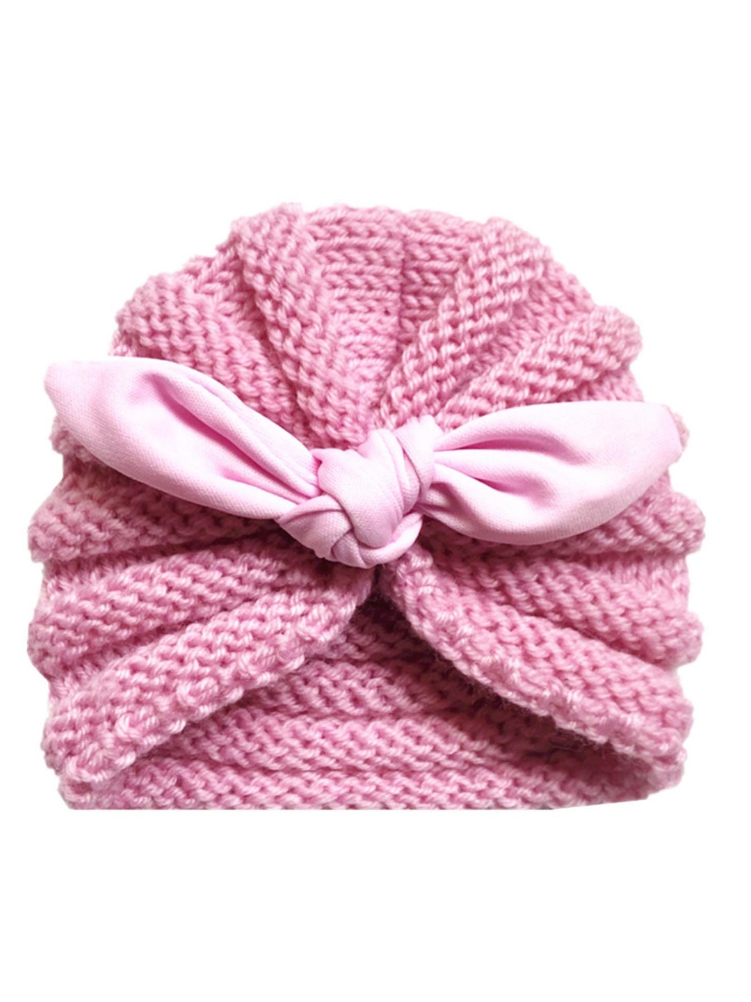

SYGA Kids Self Design Woollen Beanie, Pink