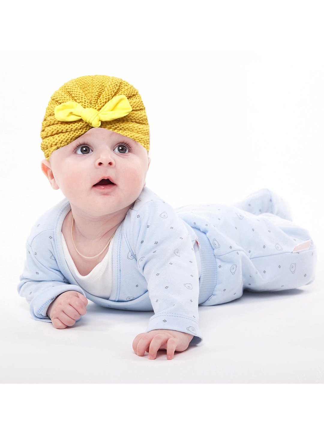 

SYGA Kids Self Design Woollen Beanie, Yellow