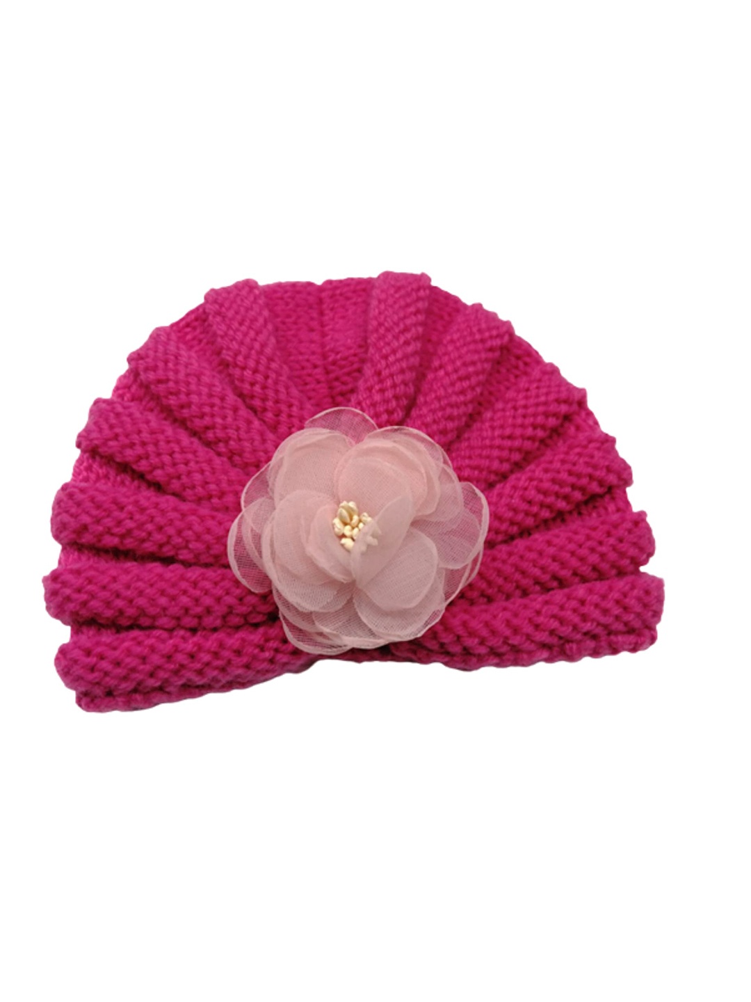 

SYGA Kids Self Design Woollen Beanie, Pink
