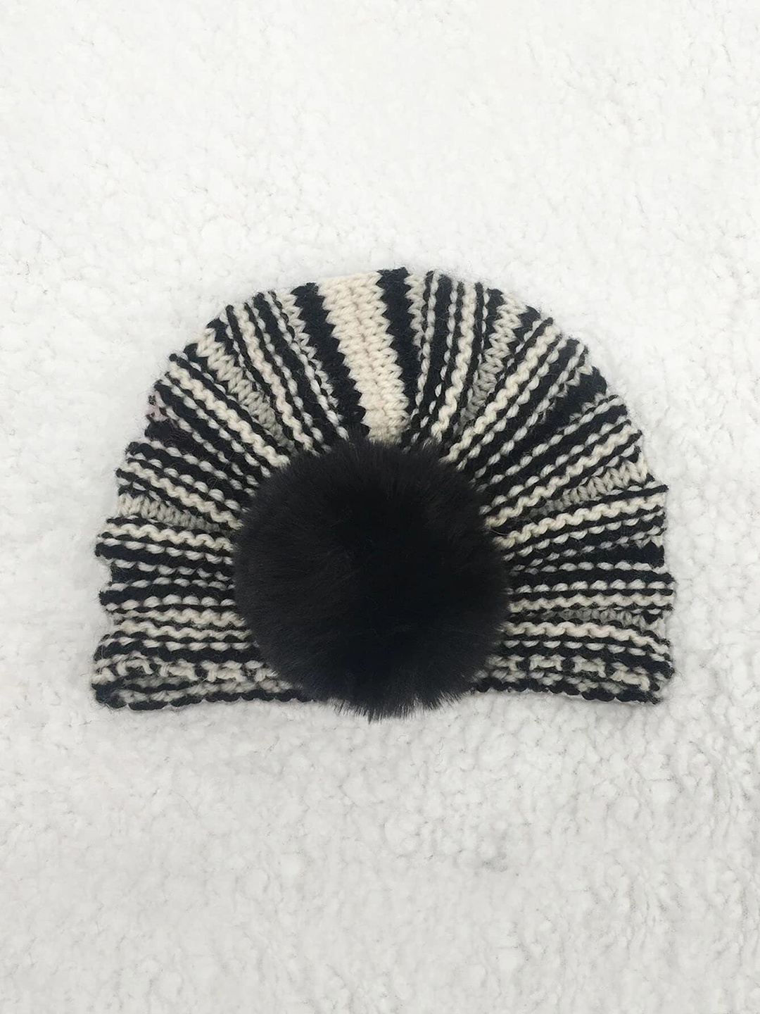 

SYGA Kids Self Design Woollen Beanie, Black