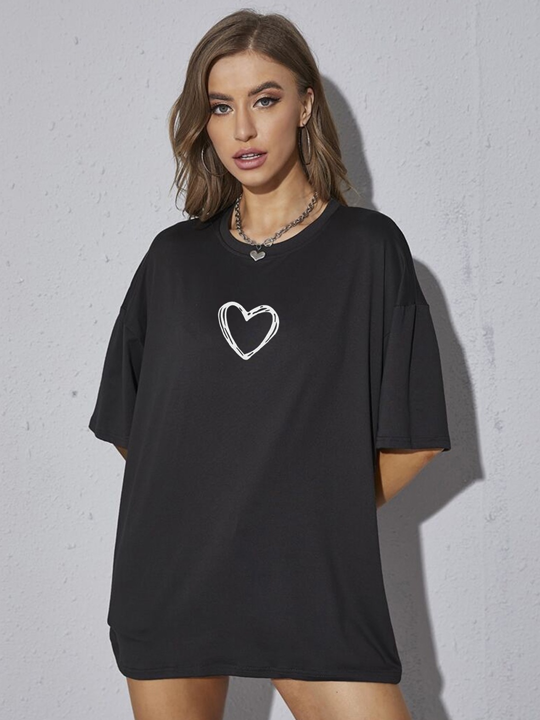 

TABADTOD Drop-Shoulder Sleeves T-shirt, Black