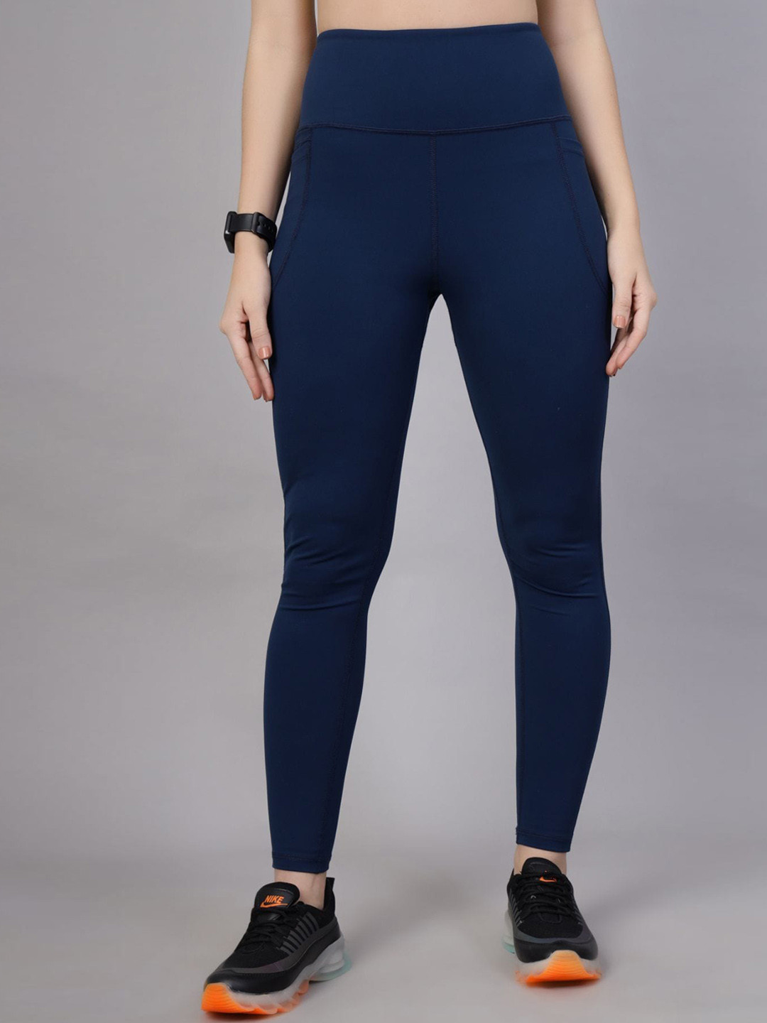 

House Of Zelena Women Ankle Length Postpartum Maternity Tights, Navy blue