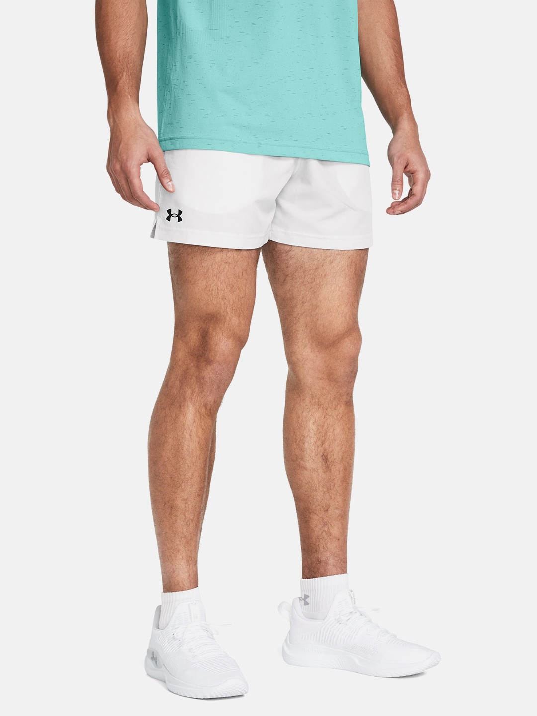 

UNDER ARMOUR Men Loose Fit Woven Woven 5in Training Shorts, White