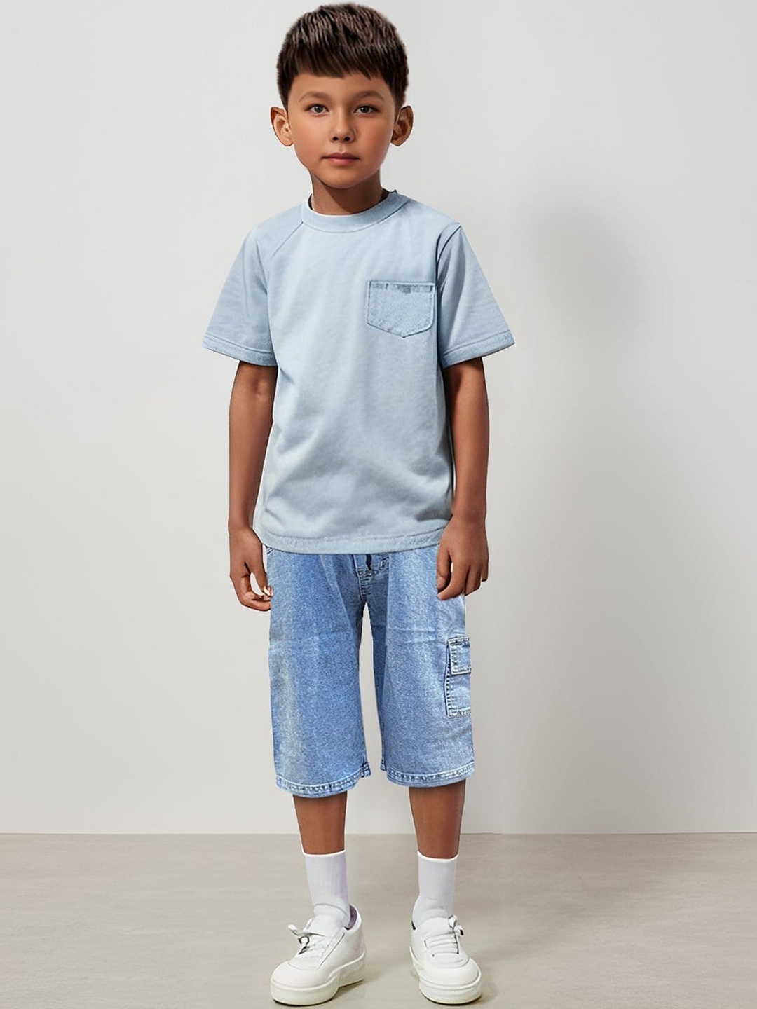 

INCLUD Boys Mid-Rise Denim Shorts, Blue