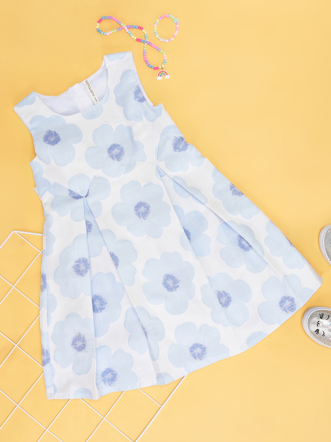 

Pantaloons Junior Girls Print Fit & Flare Dress, Blue
