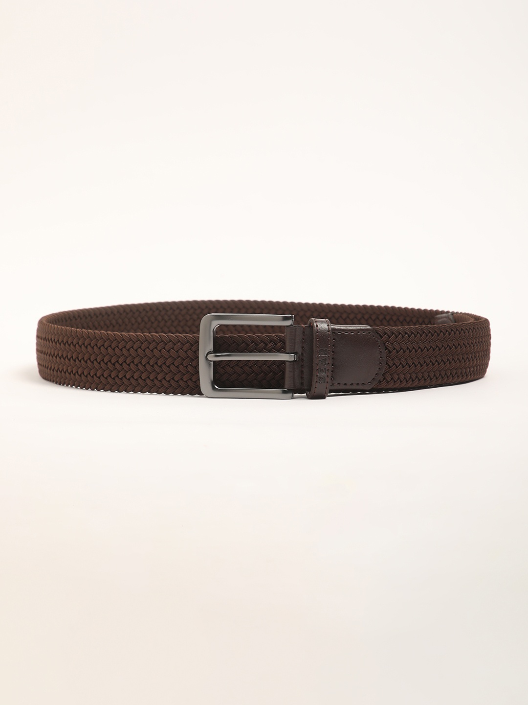 

THE BEAR HOUSE Men Stretchable Braided Belt, Brown