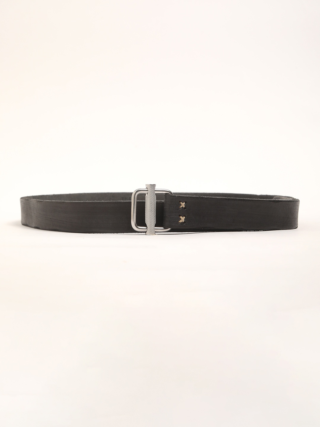 

THE BEAR HOUSE Men Textured Leather Casual Belt, Black