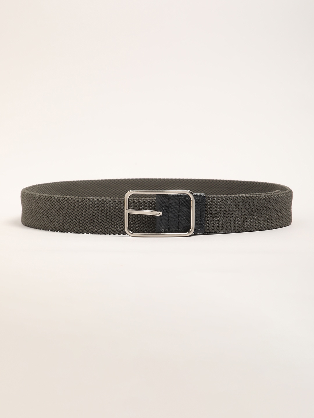 

THE BEAR HOUSE Men Woven Design Canvas Casual Belt, Grey