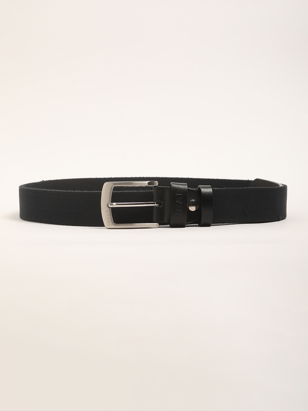 

THE BEAR HOUSE Men Woven Design Casual Belt, Black