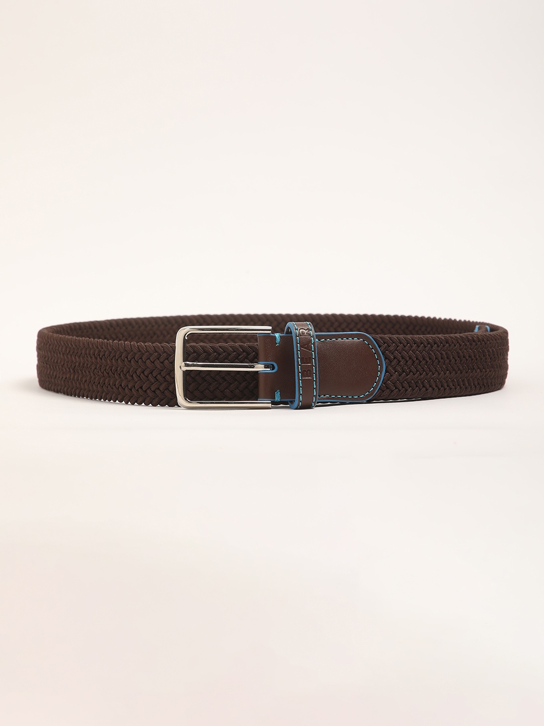 

THE BEAR HOUSE Men Stretchable Braided Belt, Brown