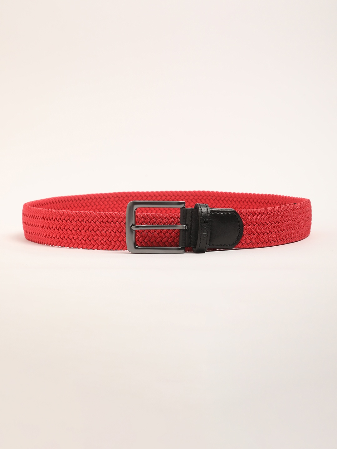 

THE BEAR HOUSE Men Stretchable Braided Belt, Red