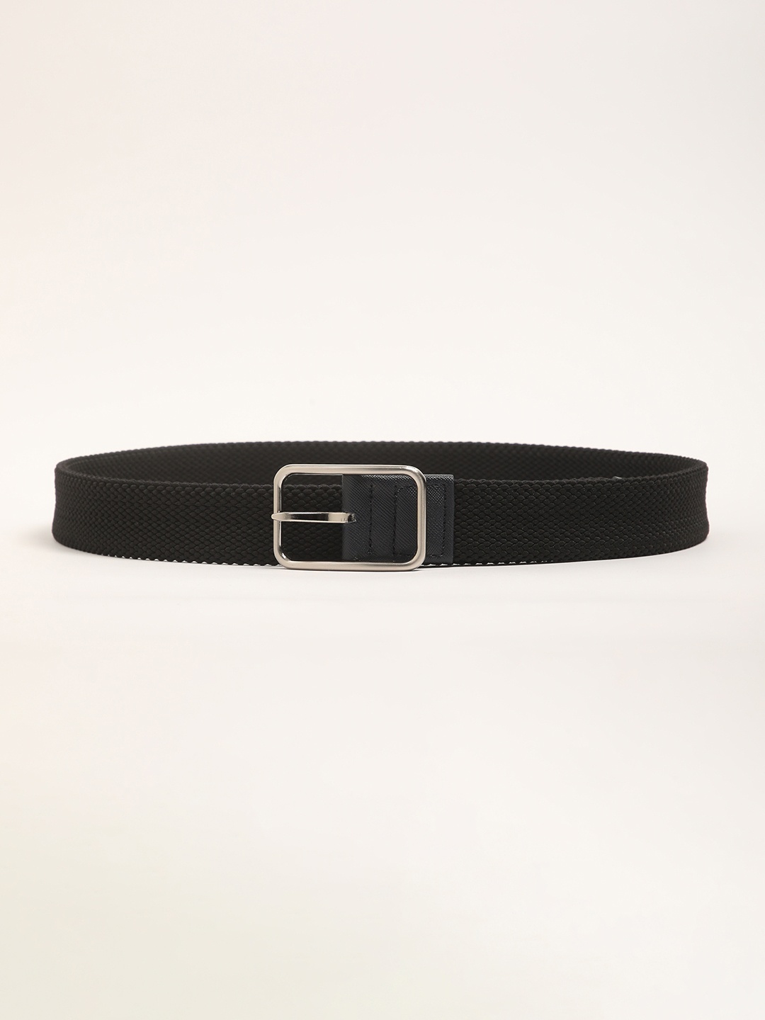 

THE BEAR HOUSE Men Woven Design Canvas Casual Belt, Black