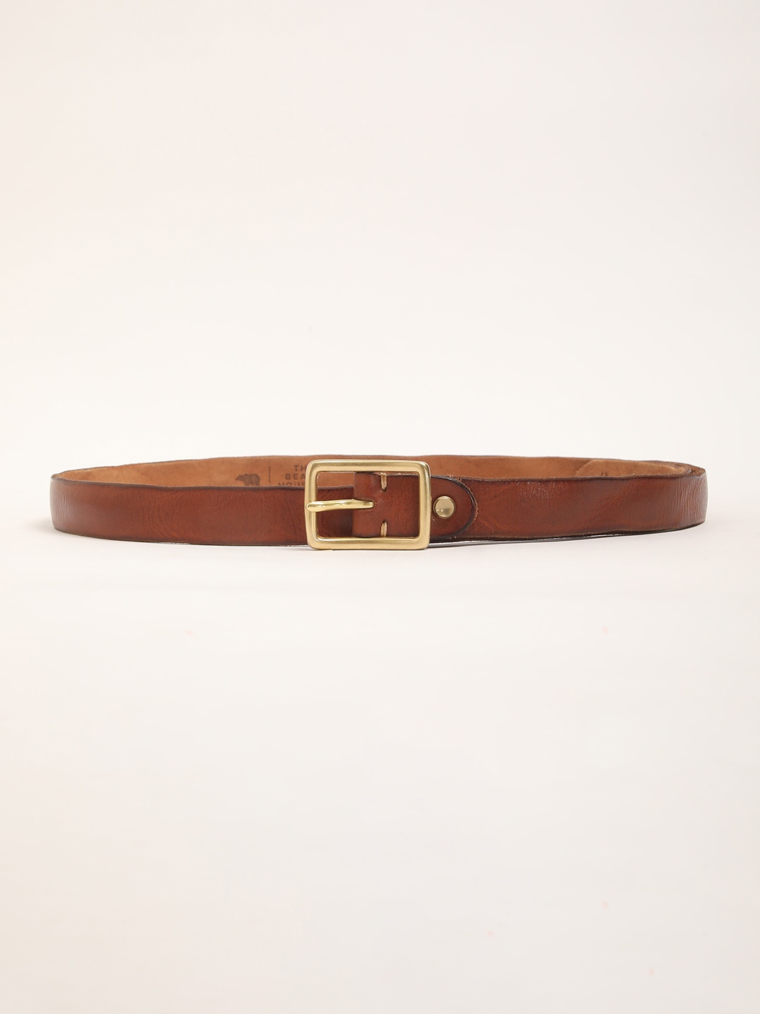 

THE BEAR HOUSE Men Textured Leather Casual Belt, Brown