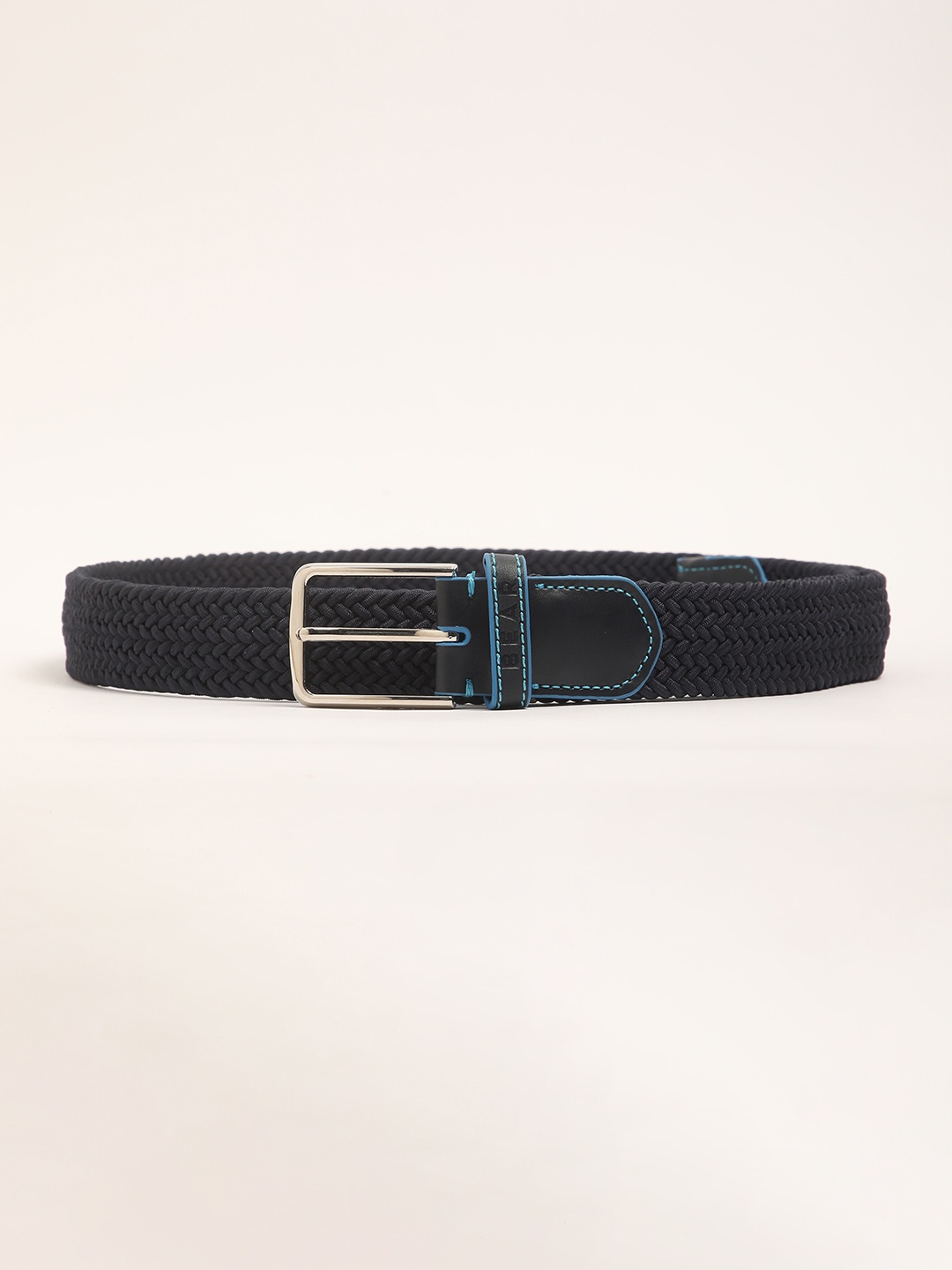 

THE BEAR HOUSE Men Stretchable Braided Belt, Navy blue