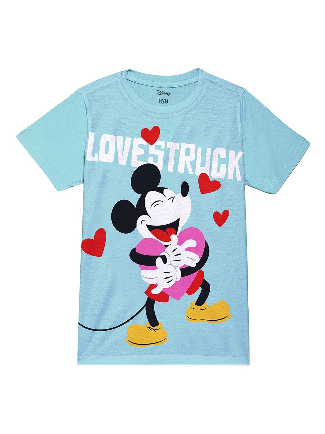 

Wear Your Mind Boys Mickey Mouse Printed Round Neck Short Sleeves Regular T-shirt, Blue