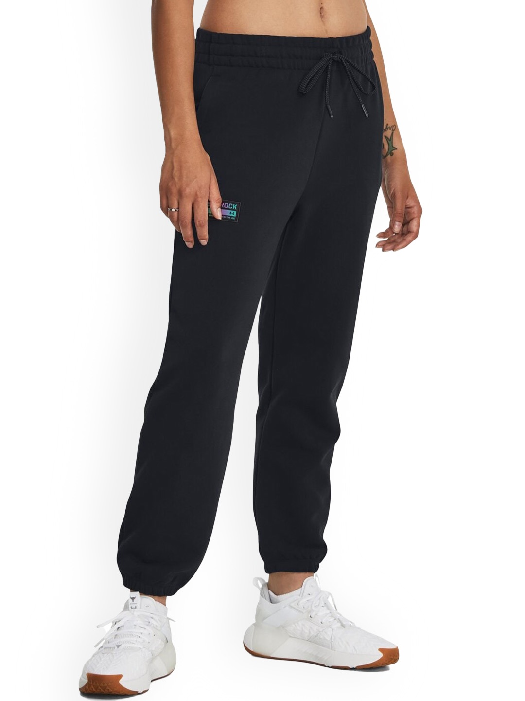 

UNDER ARMOUR UA Project Rock Women Heavyweight Relaxed-Fit Terry Joggers, Black