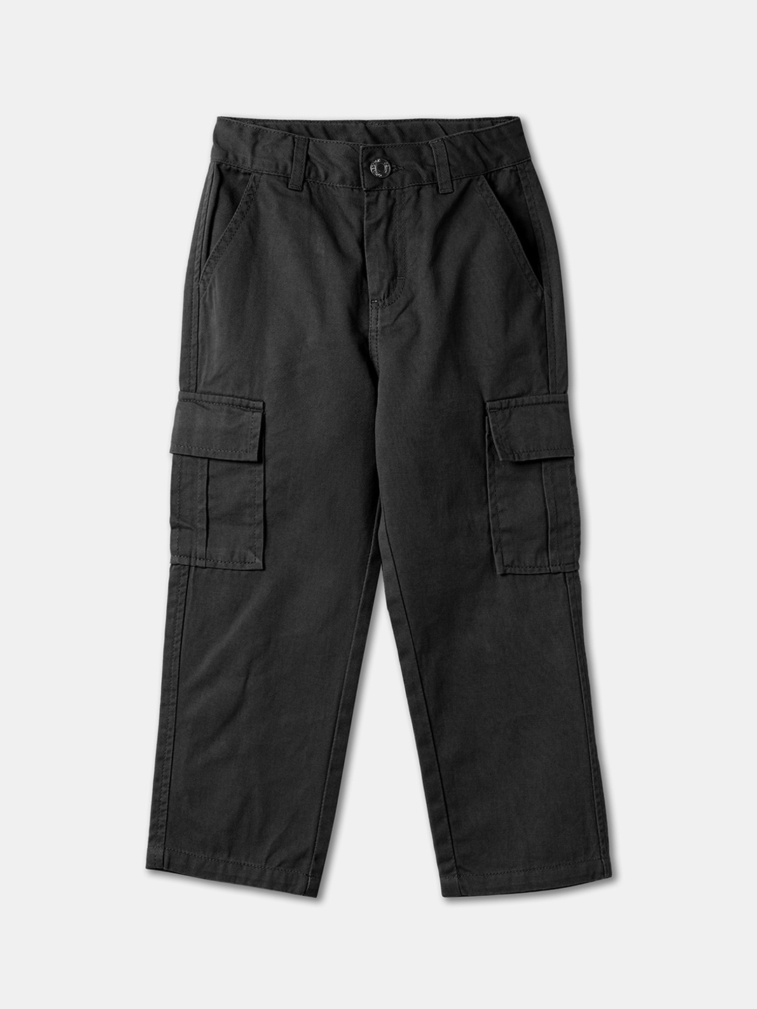 

R&B Girls Mid Rise Cotton Cargos, Black