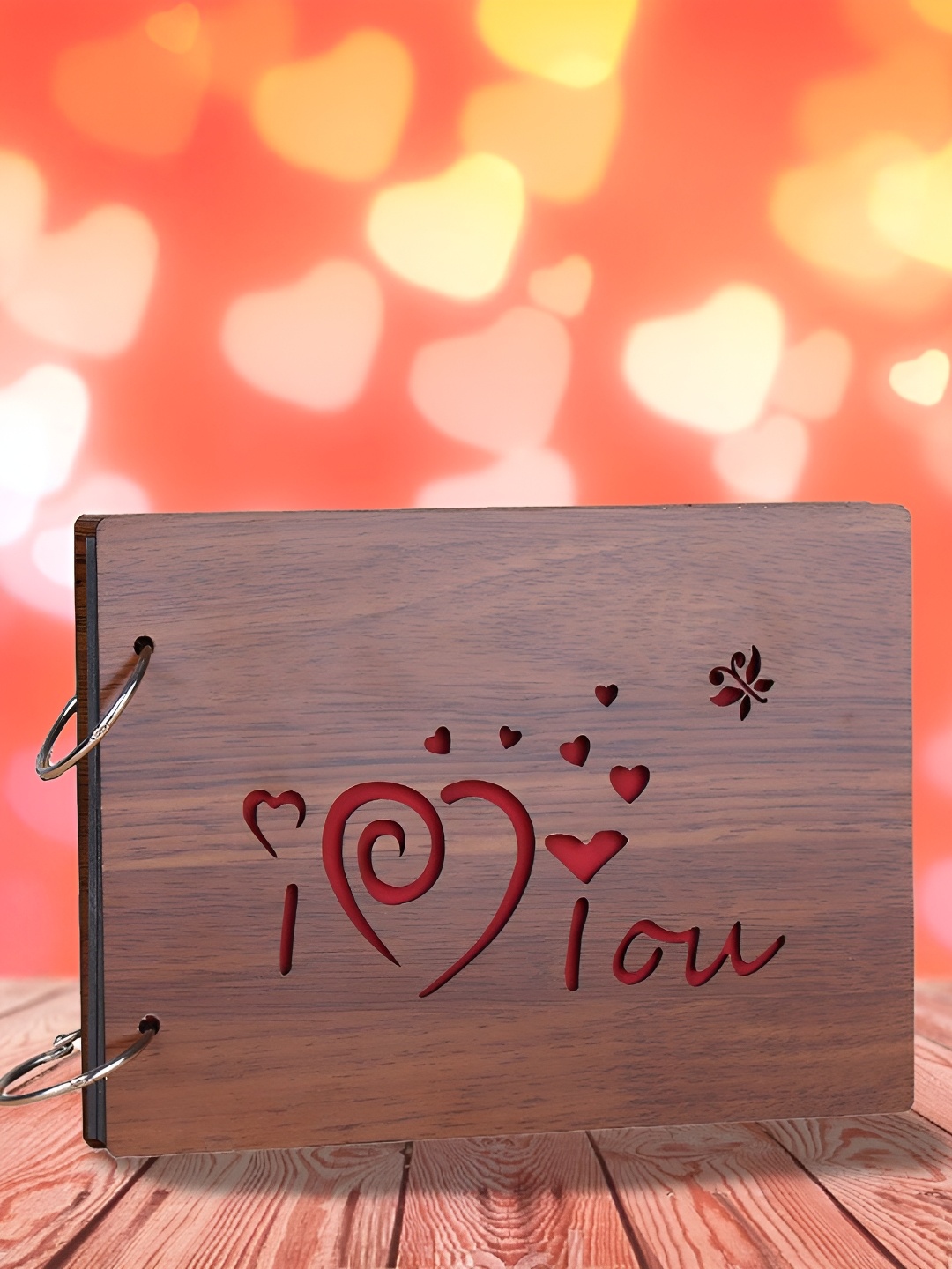 

WALLWEAR Brown Printed Wooden Durable Photo Album