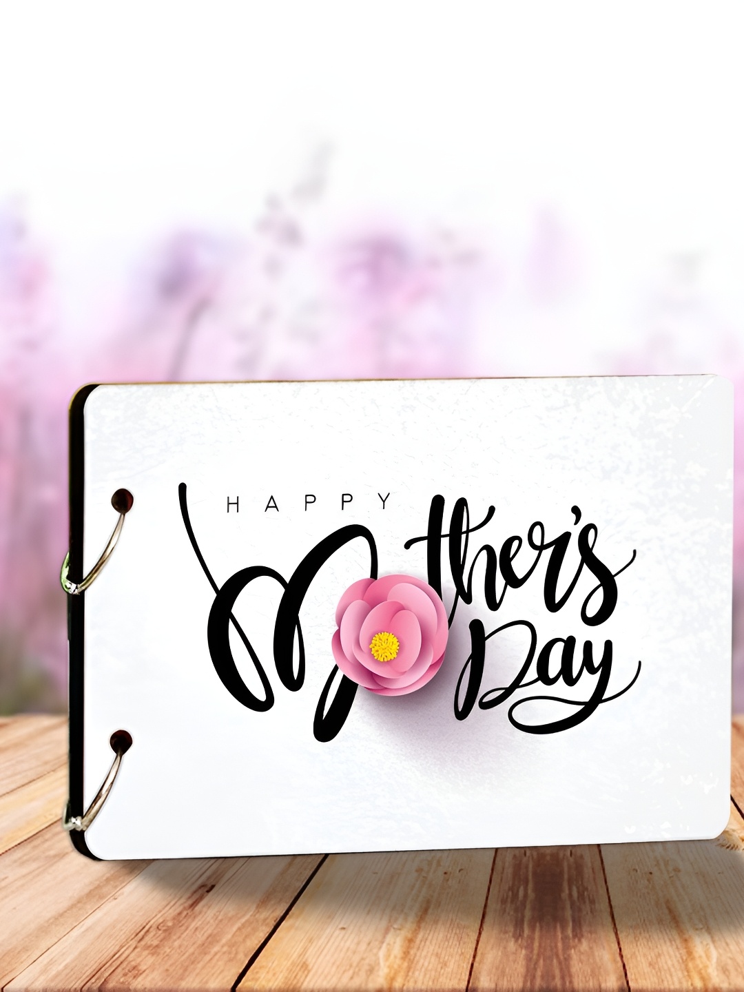 

WALLWEAR White & Pink Wooden Scrapbook Photo Album