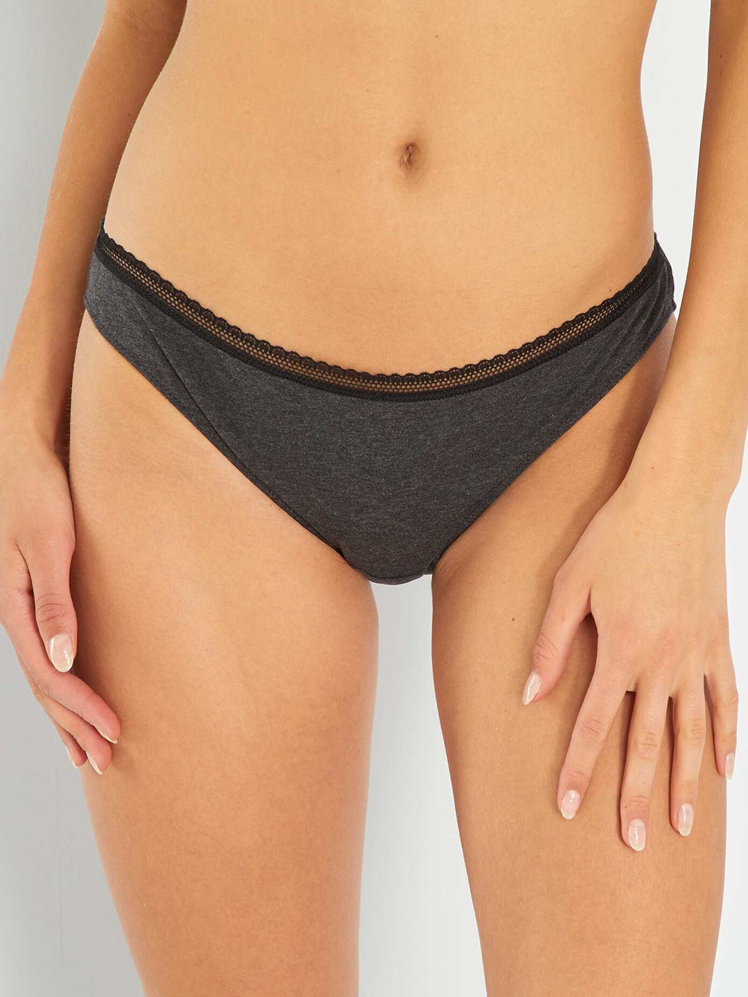 

KIABI Pure Cotton Basic Briefs, Grey