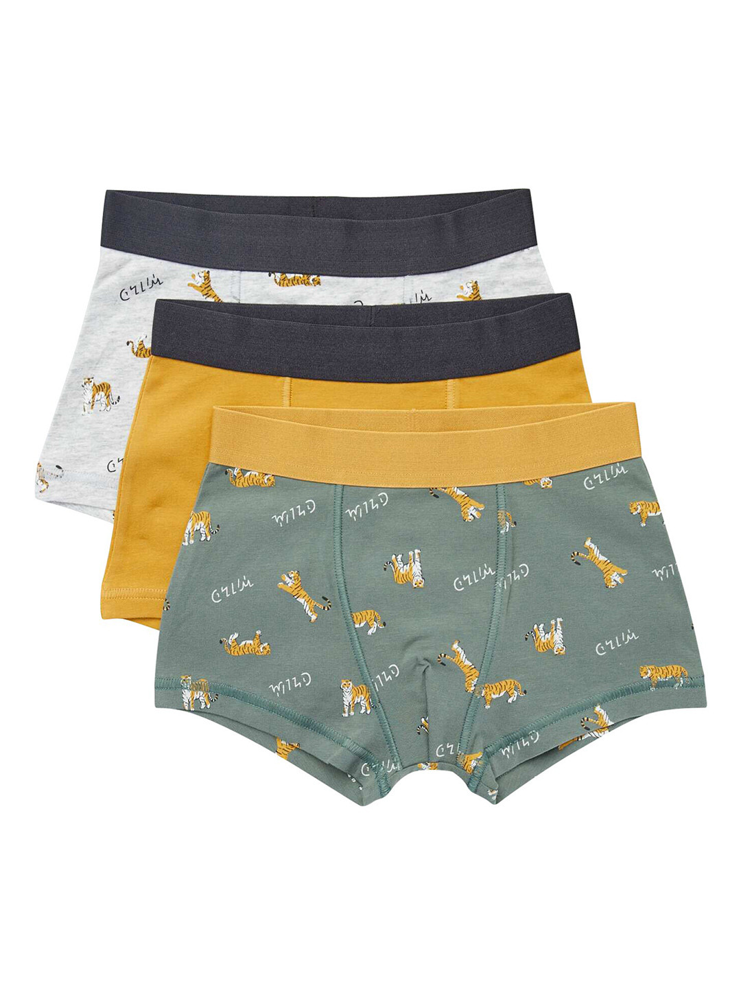 

KIABI Boys Pack Of 3 Trunks XD057AO_TIGRE, Mustard