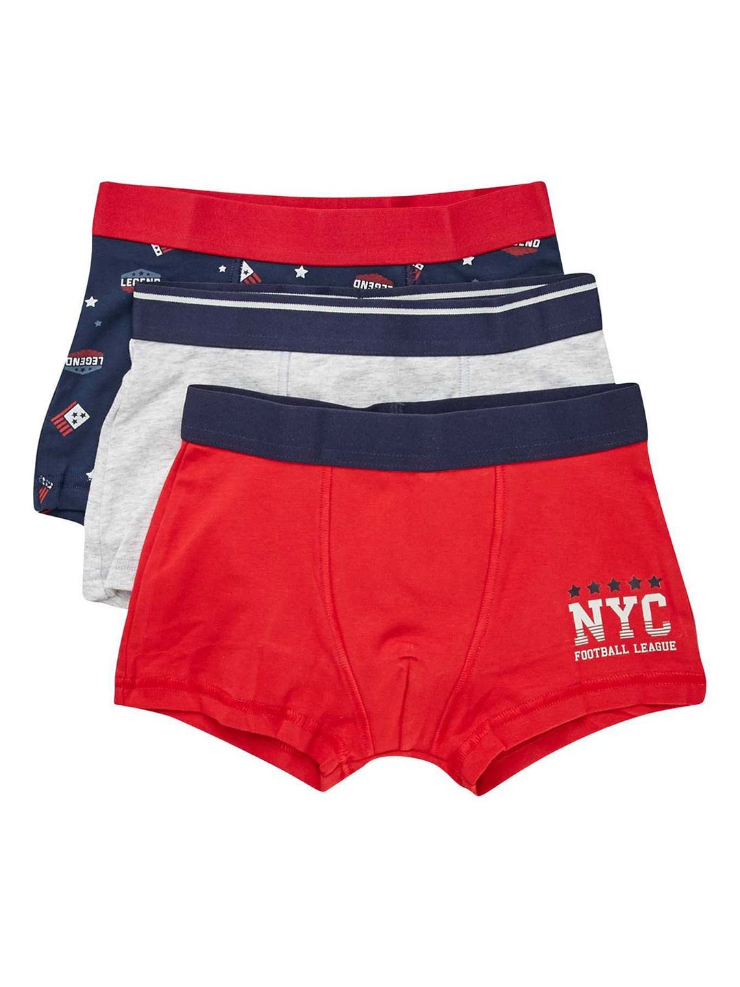 

KIABI Boys Pack Of 3 Trunks XD057AO_FLAG, Grey