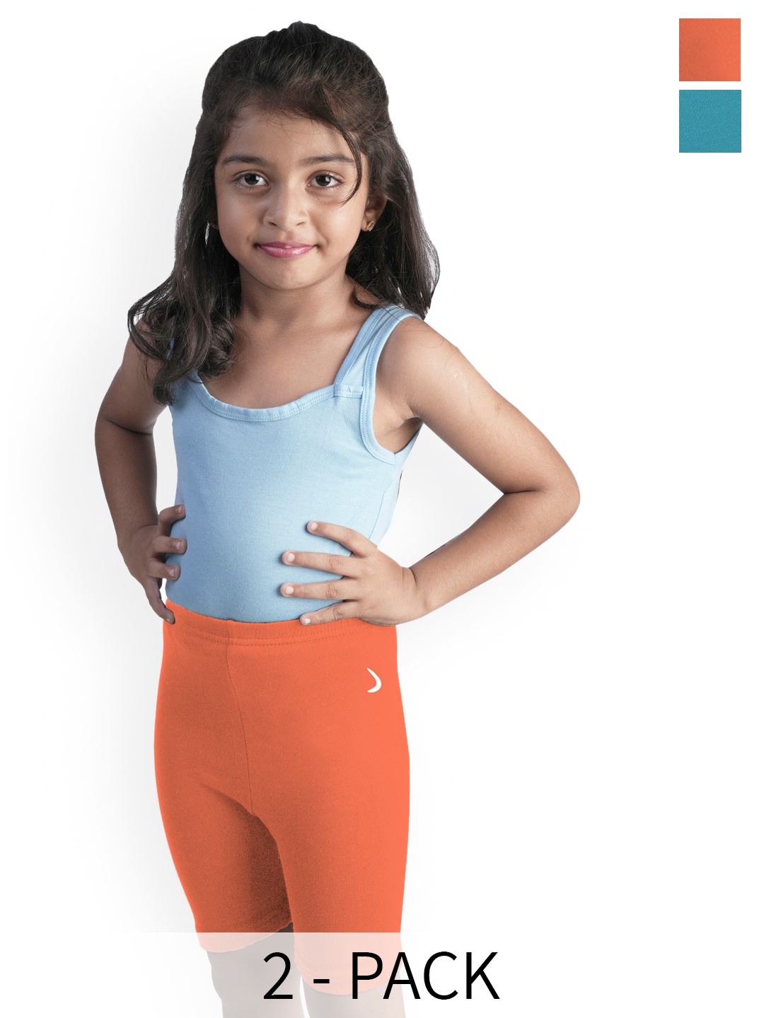 

BAESD Girls Pack Of 2 Cotton High-Rise Tights, Blue