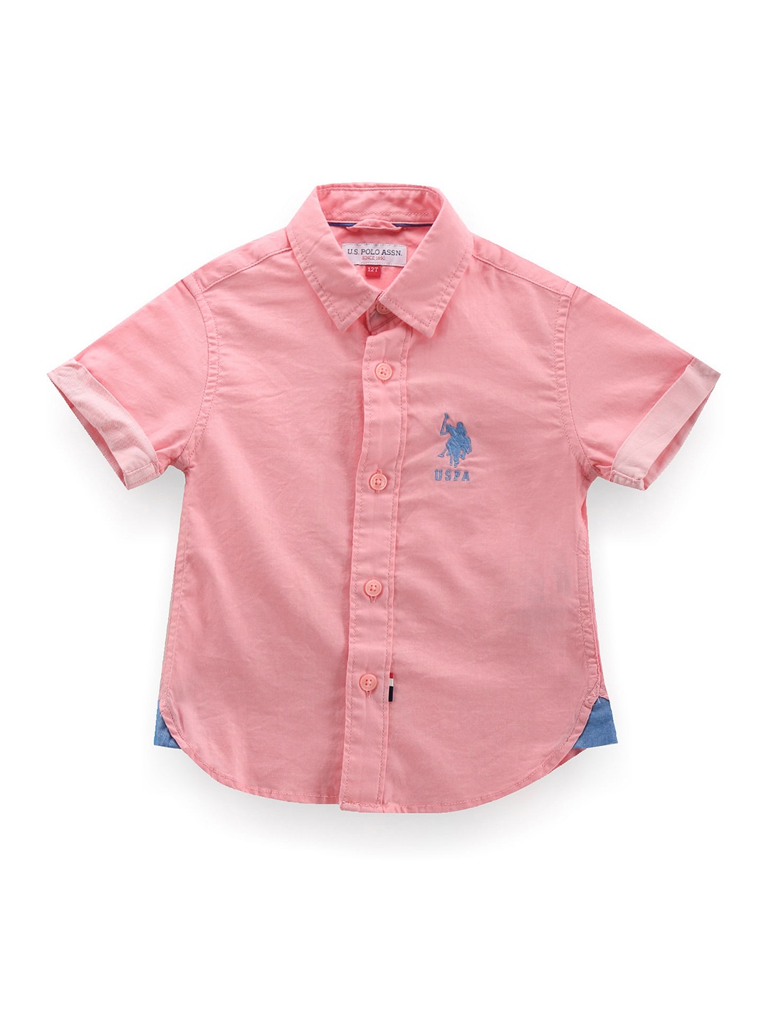 

U.S. Polo Assn. Kids Boys Classic Pure Cotton Casual Shirt, Pink