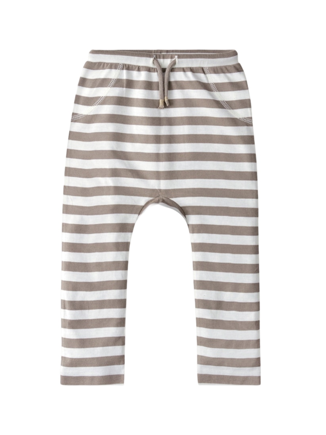 

INCLUD Kids Striped Pure Cotton Lounge Pants, Brown