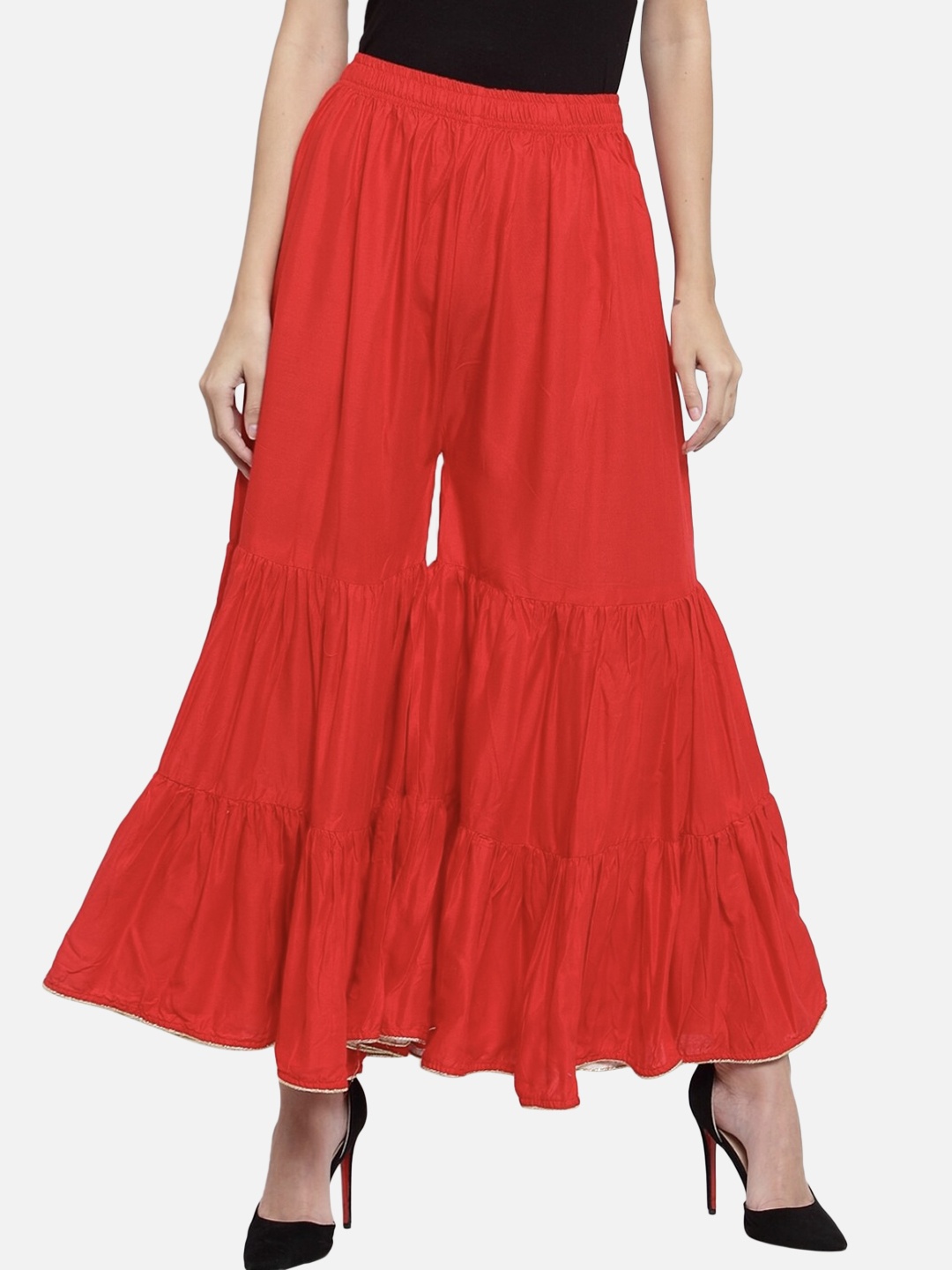 

BCZ Style Women Flared Sharara, Red