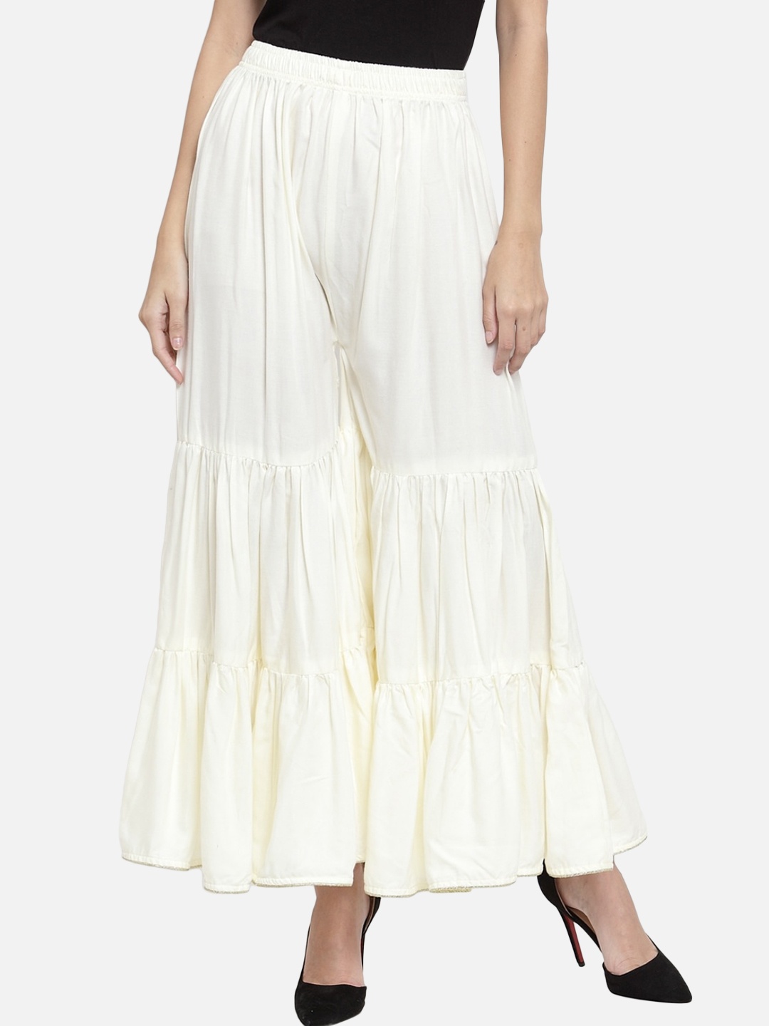 

BCZ Style Women Flared Sharara, White
