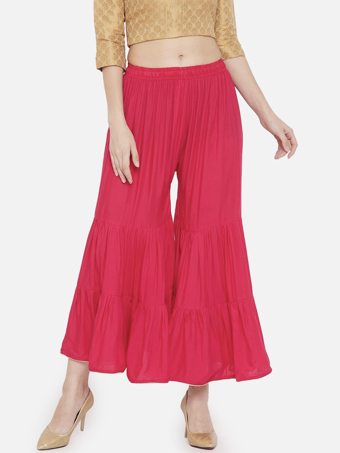 

BCZ Style Women Flared Sharara, Pink