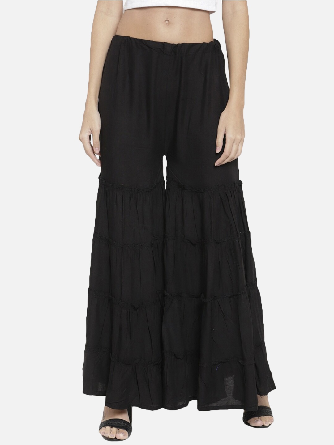 BCZ Style Women Flared Sharara, Black