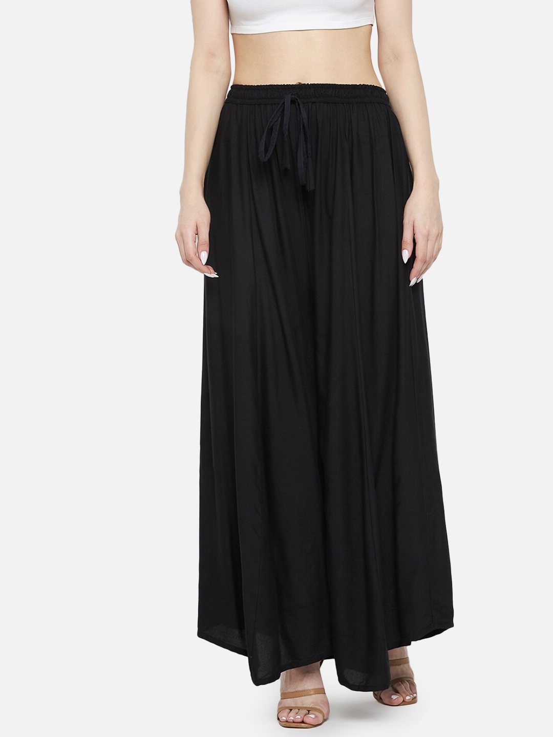 

BCZ Style Women Flared Palazzo, Black