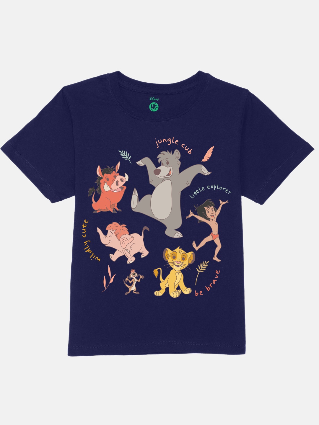 

YK Disney Boys Simba Printed Pure Cotton T-shirt, Blue