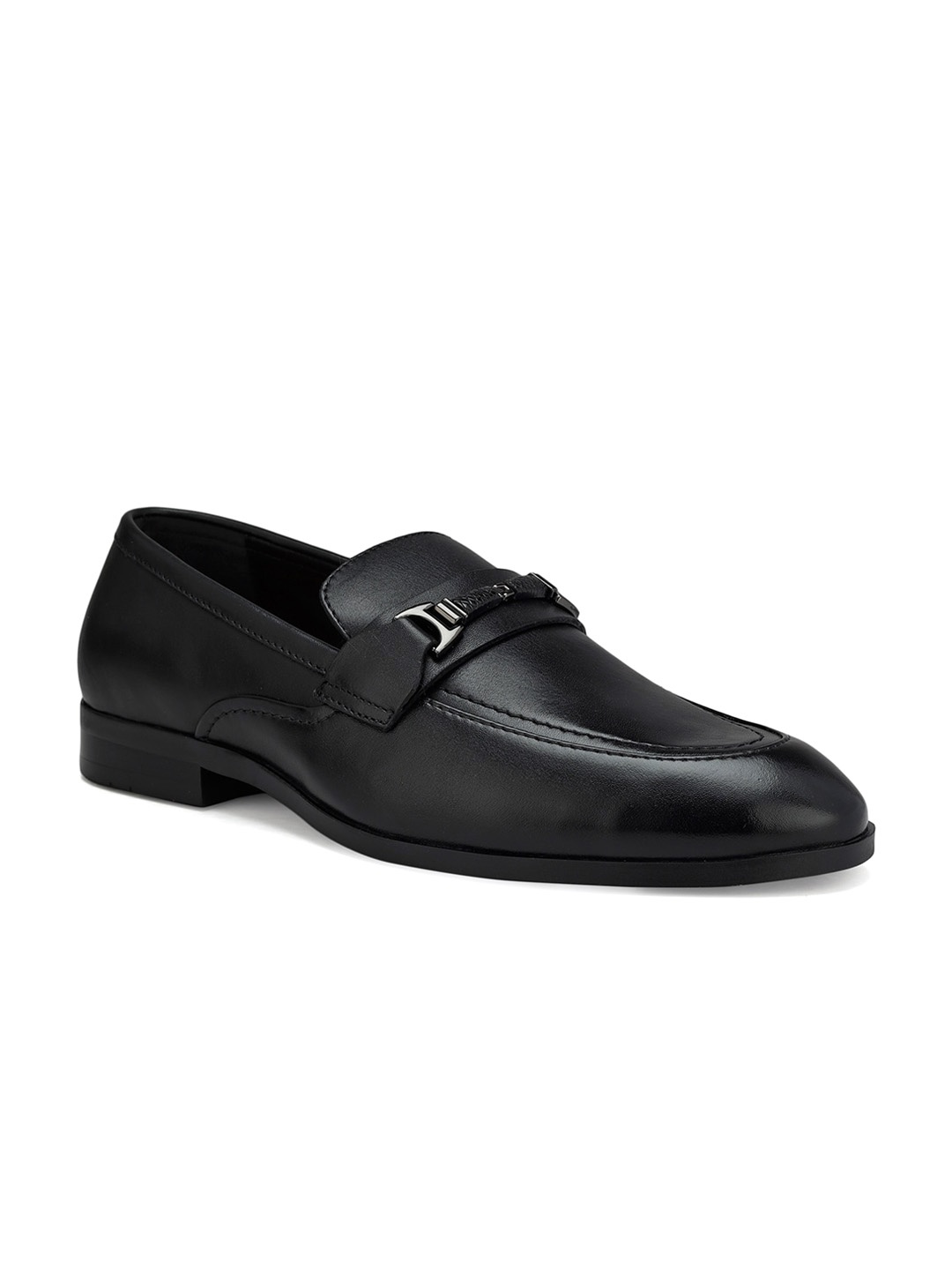 

ROSSO BRUNELLO Men Leather Formal Loafers, Black