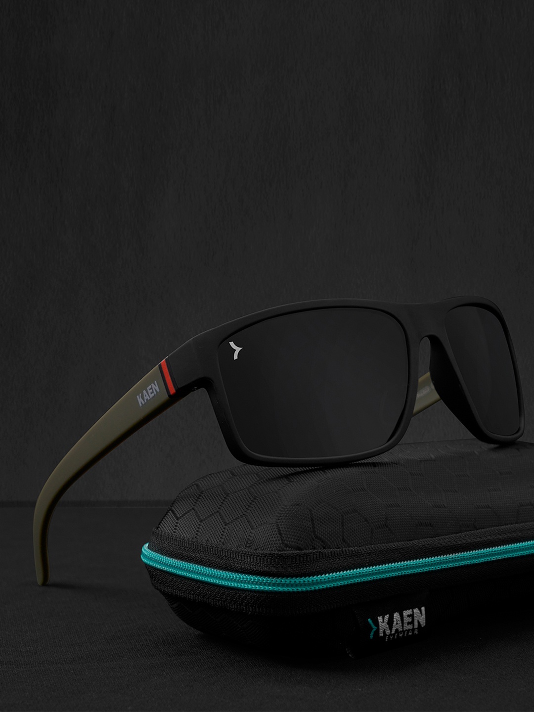 

Eyewearlabs Unisex Rectangle Sunglasses with Polarised Lens ELKASKiev, Black
