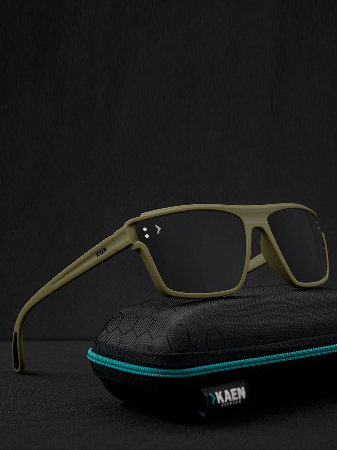 

Eyewearlabs Unisex Rectangle Sunglasses with Polarised Lens ELKASKnoxC2, Green