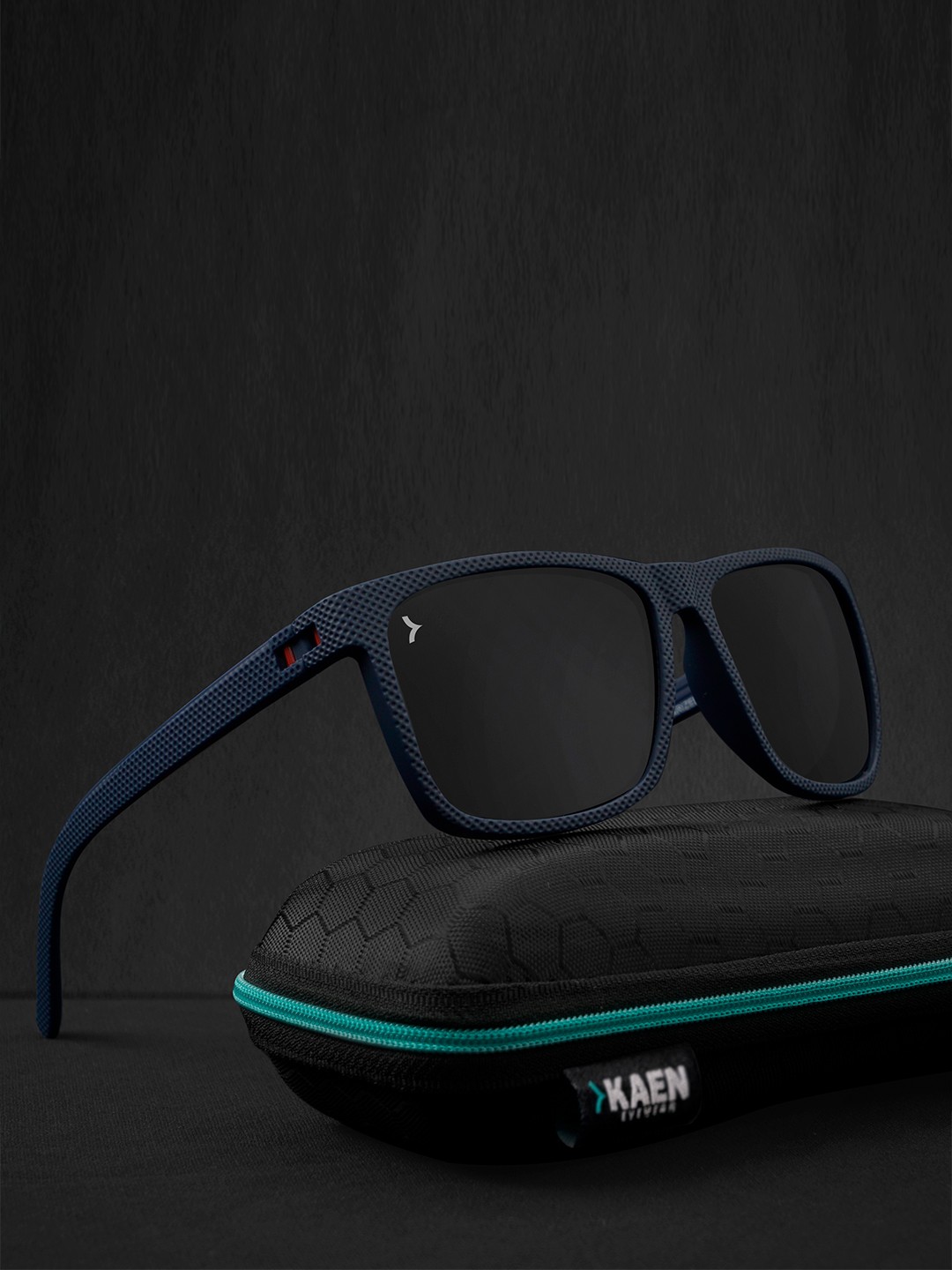 

Eyewearlabs Unisex Rectangle Sunglasses with Polarised Lens ELKASKevC3, Blue