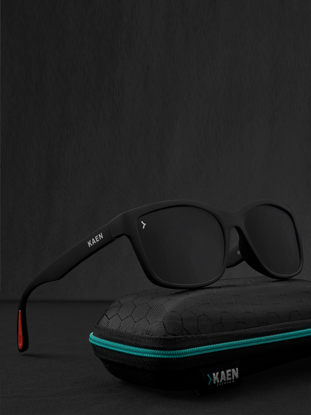 

Eyewearlabs Unisex Rectangle Sunglasses with Polarised Lens ELKASKent, Black